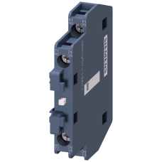 Additional auxiliary contact block for 3RT135, 3RT136, 3RT137 1 NC 1 NO, can be mounted on the side, screw terminal