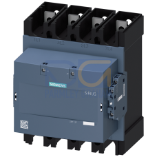 Contactor, AC-1, 525 A/400 V/40 &deg;C, S12, 4-pole, 48-130 V AC/DC, 2 NO+2 NC, Connection rail/ screw terminal