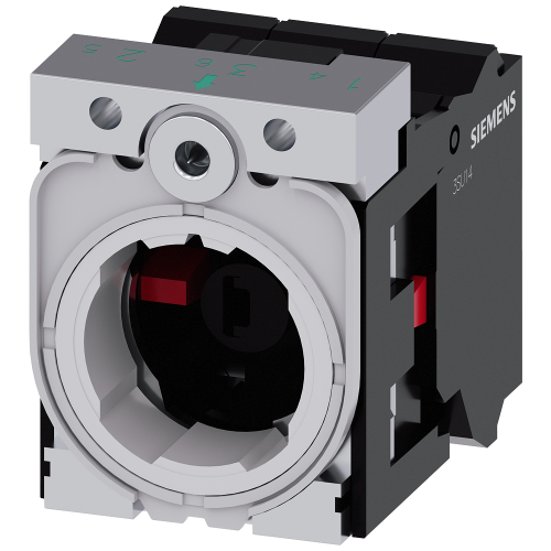 Holder for 3 modules, metal, 1 NC, 1 NC, LED module, white, 24 V AC/DC, spring-type terminal