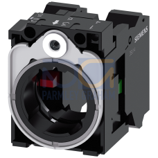 Holder for 3 modules, metal, 1 NO, 1 NC, spring-type terminal