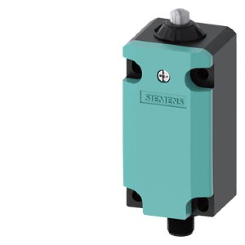 Position switch with plain plunger, metal encl. 40 mm, EN50041, 1 NO/2 NC, 5-pole