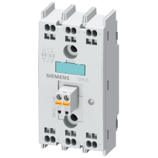 Semiconductor relay, 3-phase 3RF2 30 A / 40 &Acirc;°C 48-600 V / 4-30 V DC 2-phase controlled Spring-type