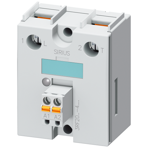 Semiconductor relay, 1-phase 3RF2 Overall width 45 mm, 50 A 24-230 V / 24 V DC screw terminal Spring-type control connector