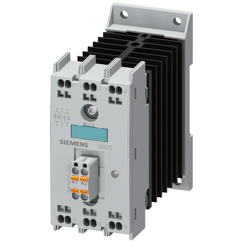 Solid-state contactor 3-phase 3RF2 AC 51 / 20 A / 40 &deg;C 48-600 V / 4-30 V DC 2-phase controlled Spr