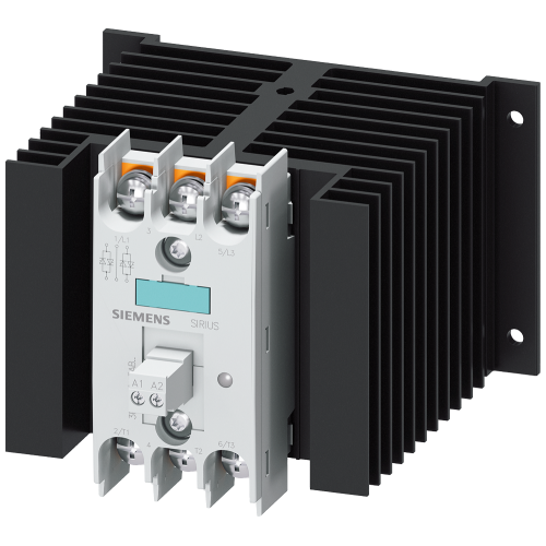 Solid-state contactor 3-phase 3RF2 AC 51 / 50 A / 40 &deg;C 48-600 V / 4-30 V DC 2-phase controlled Rin