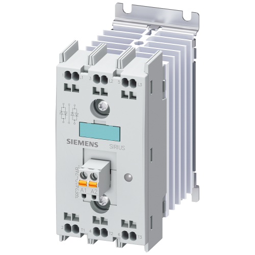 Solid-state contactor 3-phase 3RF2 AC 51 / 10 A / 40 &deg;C 48-600 V / 230 V AC 2-phase controlled Spri