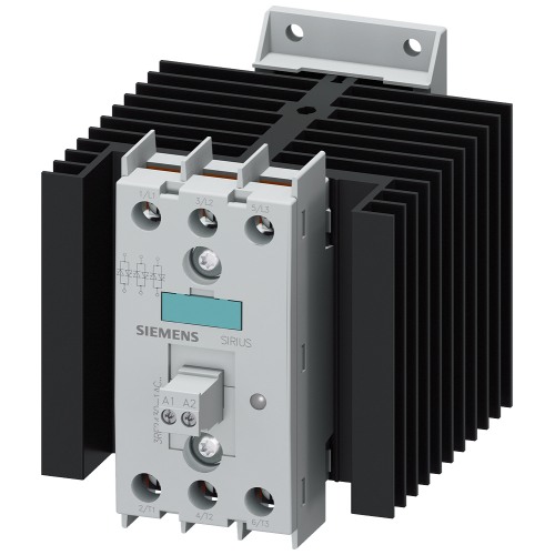 Solid-state contactor 3-phase 3RF2 AC 51 / 30 A / 40 &deg;C 48-600 V / 230 V AC 3-phase controlled scre