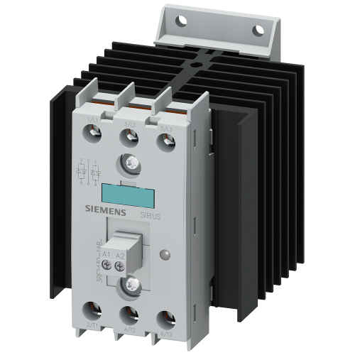 Solid-state contactor 3-phase 3RF2 AC 51 / 30 A / 40 &deg;C 48-600 V / 230 V AC 2-phase controlled scre
