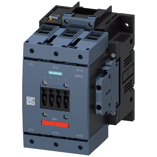 Contactor, AC-3e, 115 A/55 kW/400 V, 3-pole, 200-277 V AC/DC, PLC-IN optional, 2 NO+2 NC, box terminal/screw terminal