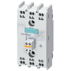 Semiconductor relay, 3-phase 3RF2 55 A / 40 &deg;C 48-600 V / 4-30 V DC 3-phase controlled Spring-type