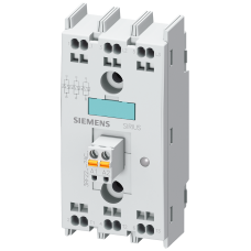 Semiconductor relay, 3-phase 3RF2 30 A / 40 &Acirc;°C 48-600 V / 4-30 V DC 3-phase controlled Spring-type