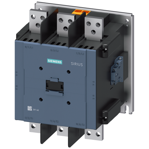 Contactor, AC-1, 1260 A, 3-pole, 100-240 V AC, 100-220 V DC, 2 NO + 2 NC, electronic operating mechanism