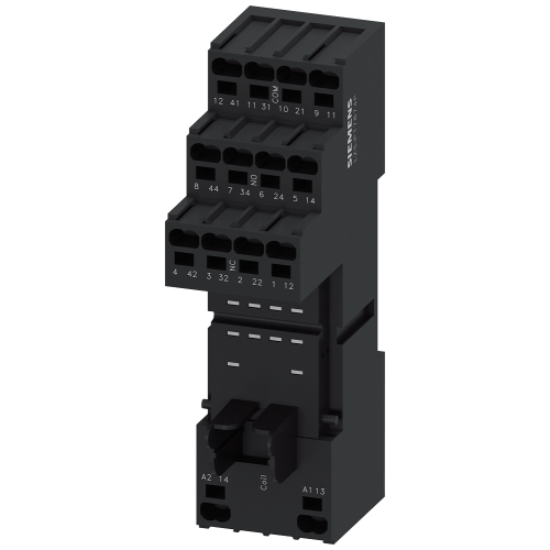 Plug-in socket for PT relay 4 changeover contacts with logic isolation Spring-type terminal (push-in