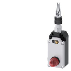 Cable-operated switch, 2x M20x1.5 1 NO + 1 NC, without latching with LED lamp 24 V DC, red