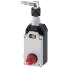 Cable-operated switch, 2x M20x1.5 1 NO + 1 NC, without latching with LED lamp 24 V DC, red
