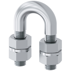 Cable mount (U shape) with fixing nuts