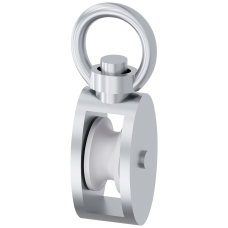 Rope roller, rotatable, 4 mm
