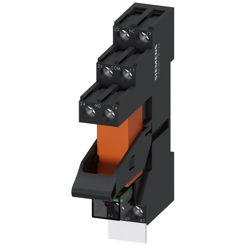 Plug-in relay complete unit 1 W, 24 V DC LED module red Socket with logic isolation screw terminal