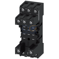 plug-in socket for PT relay, 3 changeover contacts, screw terminal