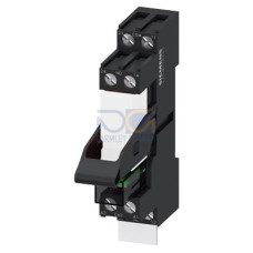 plug-in relay complete unit, 1 changeover contact, 24 V DC, LED module red, standard plug-in socket screw terminal, 3.5 mm pinning