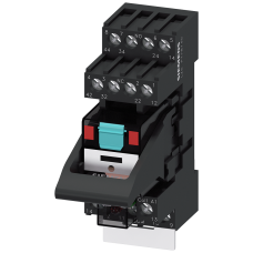 Plug-in relay complete unit 4 W, 24 V AC LED module red Standard plug-in socket screw terminal 3.5 m