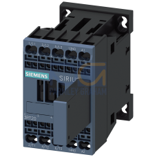 Contactor, AC-3, 7.5kW / 400 V, 1 NO, 110 V AC, 50 Hz, 120 V, 60 Hz, 3-pole, Size S00 Spring-type terminal RC 3RT2916-1CC00 plugged on