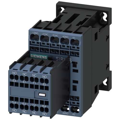 Contactor relay, 4 NO + 4 NC, 230 V AC, 50 / 60 Hz, Size S00, spring-type terminal, Removable auxili