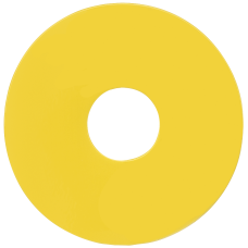 Backing plate, yellow, self-adhesive, without inscription