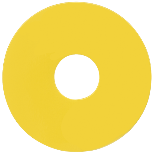 Backing plate, yellow, self-adhesive, without inscription