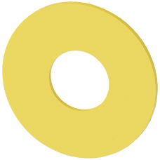 Backing plate for EMERGENCY STOP, yellow, without inscription, outer diameter 60 mm