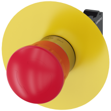EMERGENCY STOP mushroom pushbutton, 22 mm, round, metal, red, 1 NC 1 NC, spring-loaded terminals