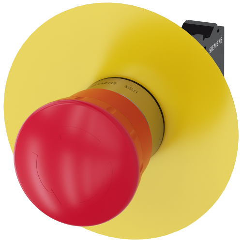 EMERGENCY STOP mushroom pushbutton, 22 mm, round, metal, red, 1 NC 1 NC, spring-loaded terminals