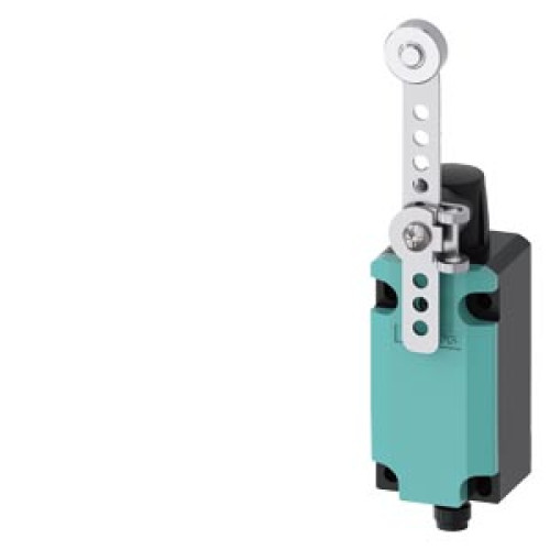 Position switch, with twist lever, with high-grade steel roller, metal housing 40 mm, 1 NO/1 NC 5-pole