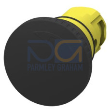 EMERGENCY STOP mushroom pushbutton, 16 mm, round, plastic, black