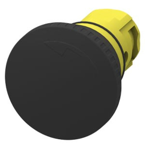 EMERGENCY STOP mushroom pushbutton, 16 mm, round, plastic, black
