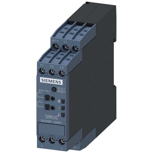 Analogically adjustable insulation monitoring relay, up to 400 V AC, 50-60 Hz, 1 CO, 24-240 V AC/DC, spring-loaded terminal