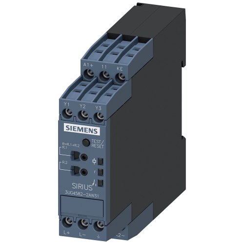 Analogically adjustable insulation monitoring relay, up to 250 V AC, 15-400 Hz, up to 300 V DC, 1 CO, 24-240 V AC/DC, spring-loaded terminal