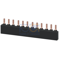 3-ph. busbar for 4 circuit breakers S2 modular spacing: 55 mm