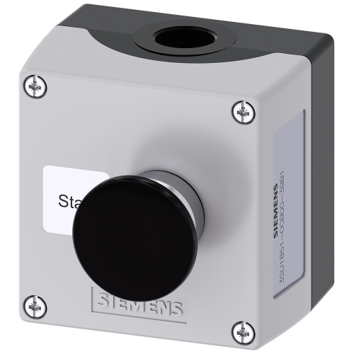 Enclosure for command devices 22 mm round, metal, enclosure top part gray