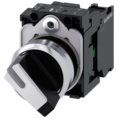 Selector switch, O-I, black, white