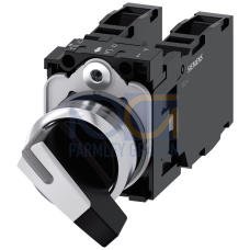 Selector switch, O-I, black, white