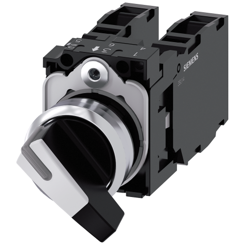 Selector switch, O-I, black, white