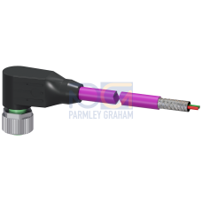 Bus cable, 10 m, for PROFIBUS, 2-core, shielded, 1x M12 angled, plug