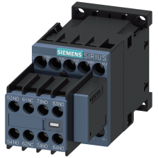 Auxiliary contactor, 5 NO + 3 NC, 60 V DC, S00, screw terminals, plugged-on varistor