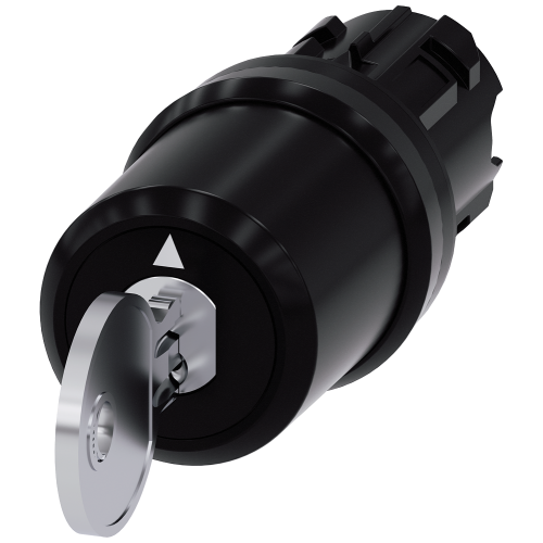 Key-operated switch BKS, 22 mm, round, plastic, key removal O