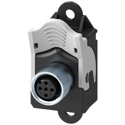 M12 branch for AS-Interface flat cable, with M12 socket, with lever
