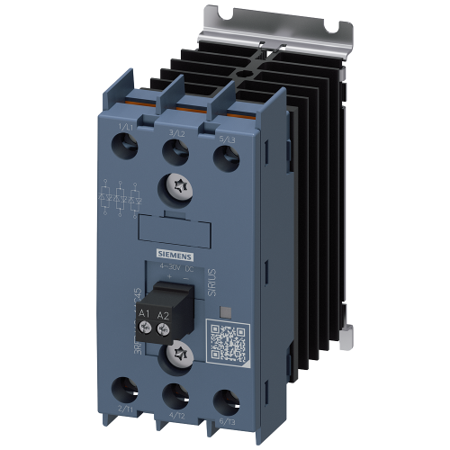 solid-state contactor 3-pole 3RF34 AC-1 10 A 40 &deg;C 48-600 V / 4-30 V DC / 3-pole controlled / screw terminal / blocking voltage 1200 V