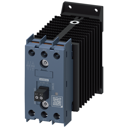 solid-state contactor 3-pole 3RF34 AC-1 30 A 40 &deg;C 48-600 V / 4-30 V DC / 2-pole controlled / screw terminal / blocking voltage 1200 V