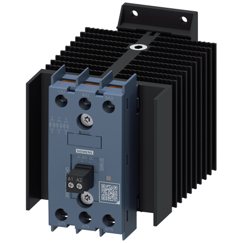 solid-state contactor 3-pole 3RF34 AC-1 30 A 40 &deg;C 48-600 V / 4-30 V DC / 3-pole controlled / screw terminal / blocking voltage 1200 V