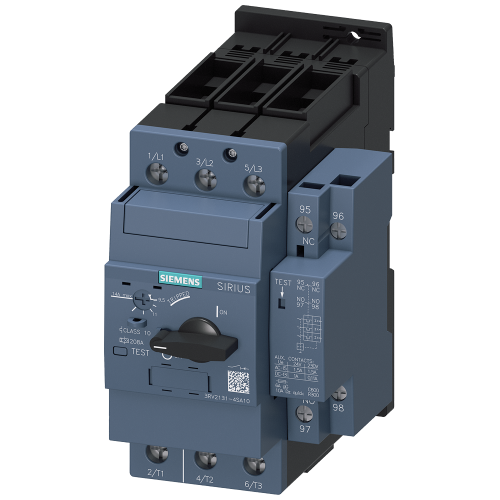 Circuit breaker size S2 for motor protection, CLASS 10 with overload relay function A-release 9.5...